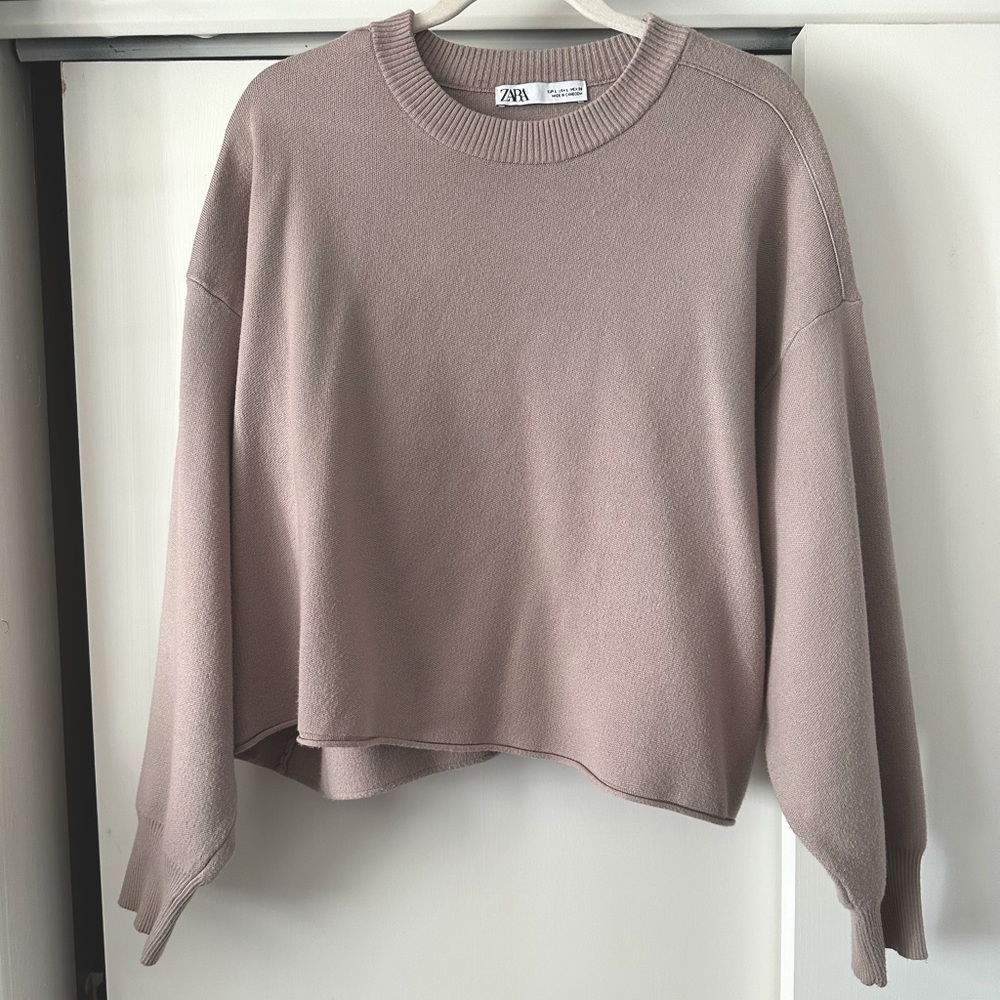Zara Oversized Cropped Pullover